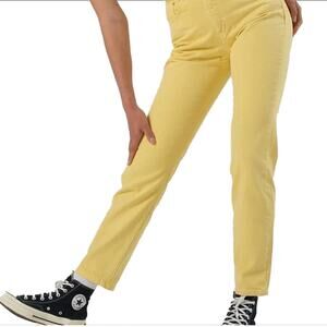 Ragged Priest/RAGGED Jeans High Rise Straight Leg Denim in Honey Yellow 12 NWT